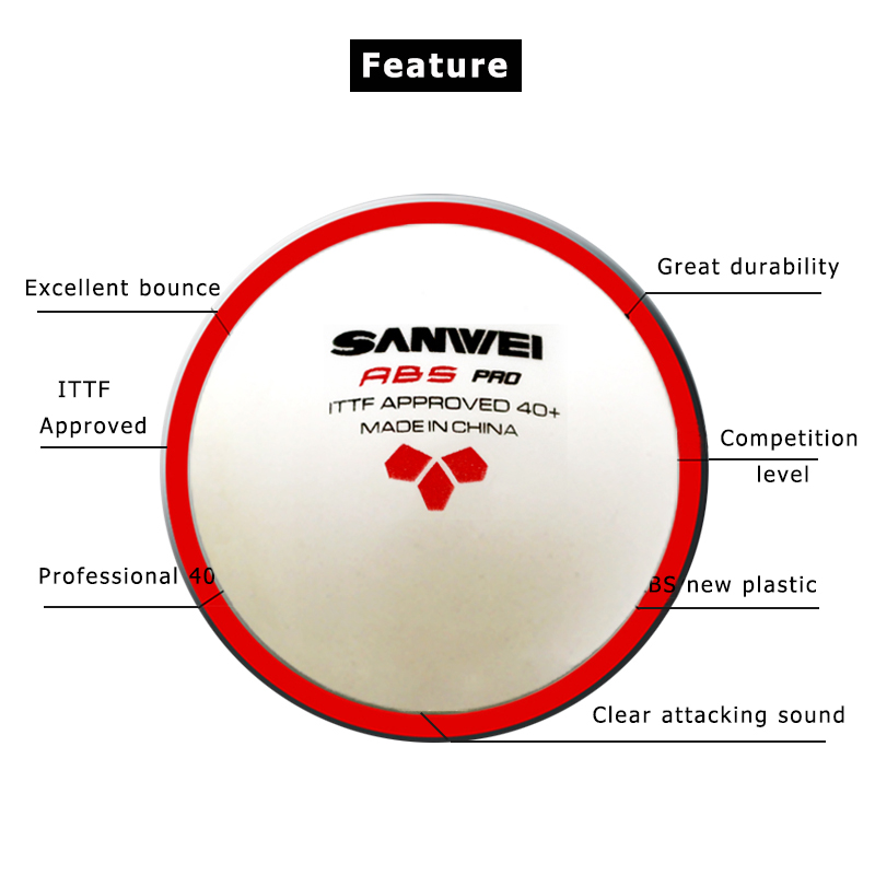 SANWEI ABS PRO 3-Star 40+ pelo - Table Tennis Olympics reseña y precio